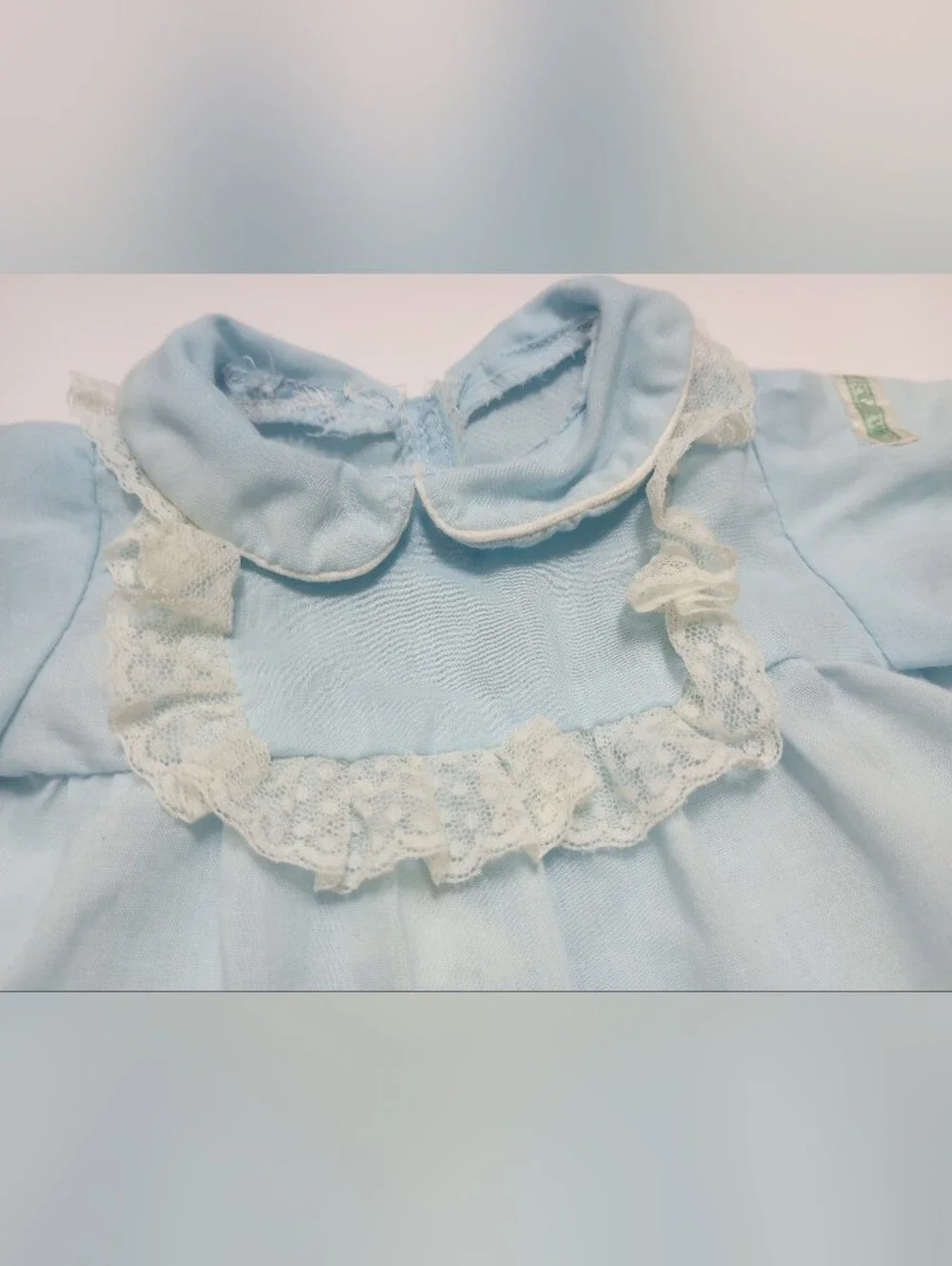 Cabbage Patch Kids Doll Clothes, Preemie Dress & Bloomers Baby Blue 7E